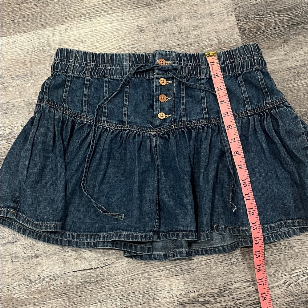 Free People NWOT Roselle Denim mini skirt- m - Picture 6 of 7